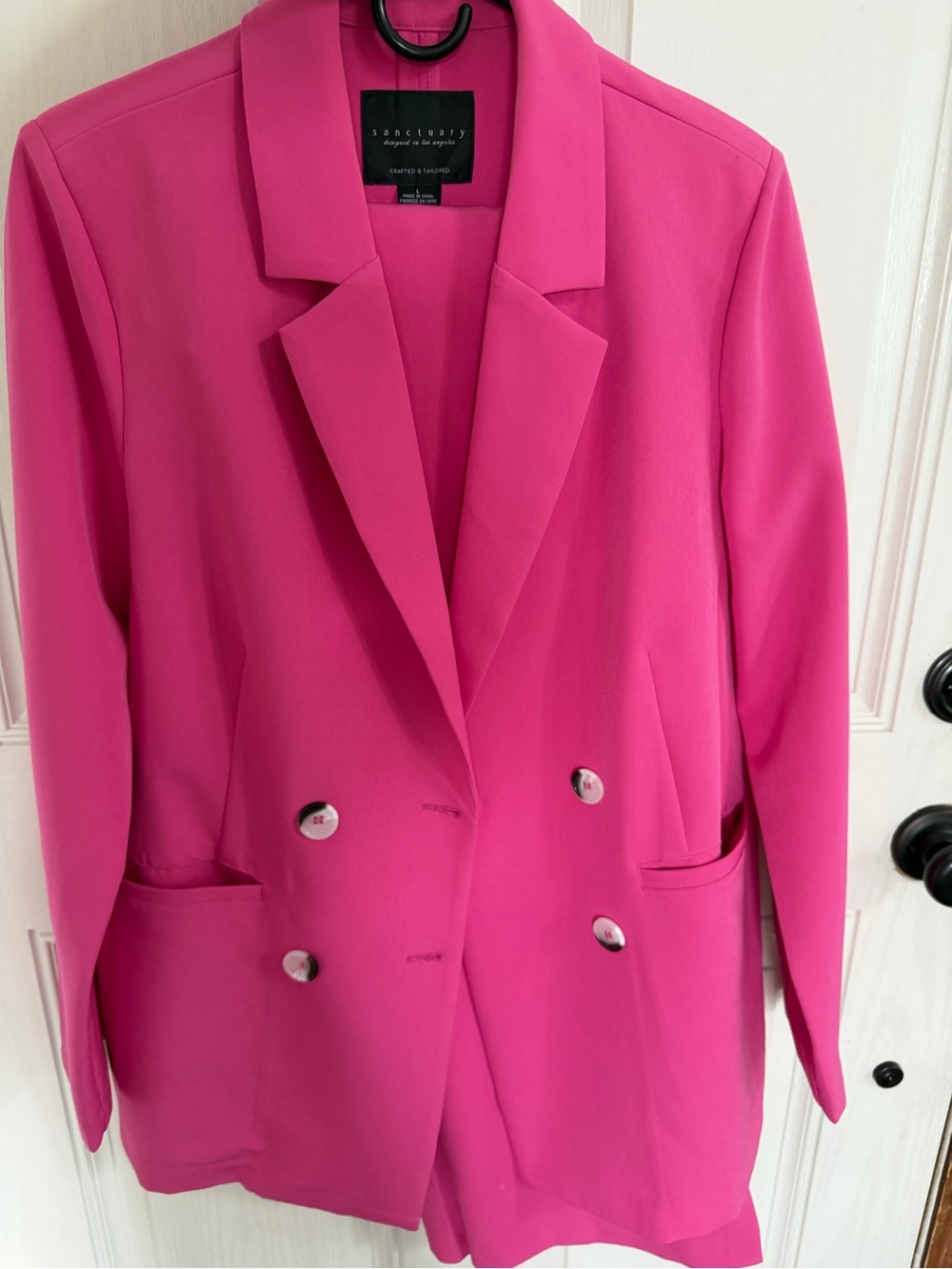 Sanctuary Hot Pink Double-Breasted Blazer
